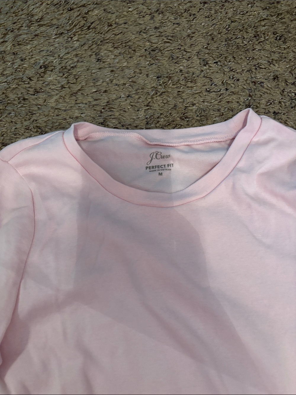 J. Crew Soft Pink Perfect Fit Tee - Picture 3 of 8